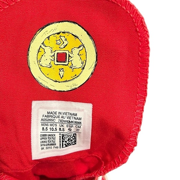 Converse Chuck Taylor All Star 70 Plus High China New Year Red Satin NWT - Picture 9 of 15